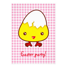 Polluelo de Kawaii Invitación