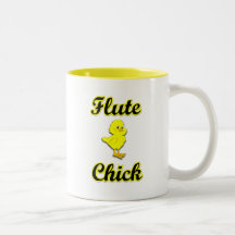 Polluelo de la flauta taza de café