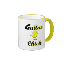 Polluelo de la guitarra taza de café