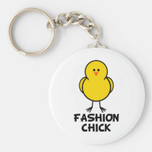 Polluelo de la moda llavero personalizado
