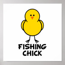 Polluelo de la pesca posters