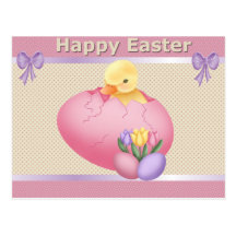 Polluelo de Pascua - postal