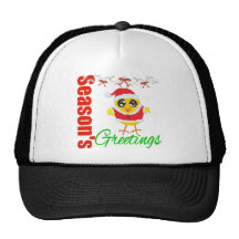 Polluelo de Santa de los saludos de las estaciones Gorra
