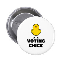 Polluelo de votación pins