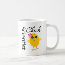 Polluelo del científico tazas de café