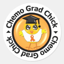 Polluelo del graduado de Chemo del cáncer del riñó Pegatinas