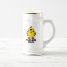 Polluelo del mecánico taza de café