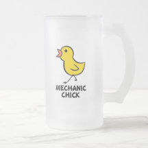 Polluelo del mecánico tazas de café