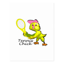 Polluelo del tenis tarjetas postales