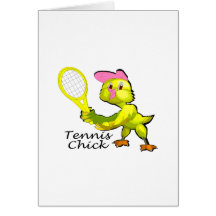 Polluelo del tenis tarjeton