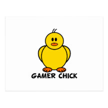 Polluelo del videojugador postales