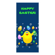 Polluelo divertido de Pascua, tarjeta del estante Lonas Publicitarias