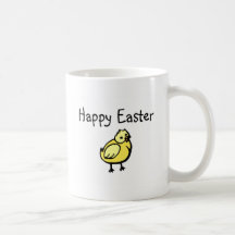 Polluelo feliz de Pascua Taza