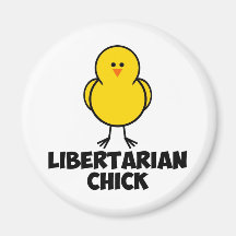 Polluelo libertario imán de frigorífico