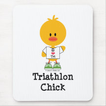 Polluelo Mousepad del Triathlon Alfombrillas De Ratones