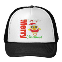 Polluelo v2 de Santa de las Felices Navidad Gorro De Camionero