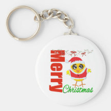 Polluelo v2 de Santa de las Felices Navidad Llaveros Personalizados