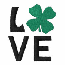 Polo bordado del irlandés del amor