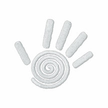 Polo bordado impresión espiral de la mano de la qu