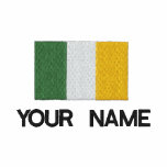 Polo irlandés bordado personalizado de la bandera