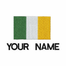 Polo irlandés bordado personalizado de la bandera