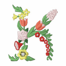 Polo para mujer bordado monograma floral de K