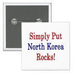 Ponga simplemente las rocas de Corea del Norte Pins