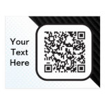 Ponga su código Scannable de QR en éstos Postales
