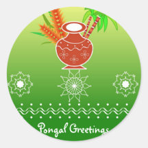 Pongal - festival indio del sur etiquetas  
