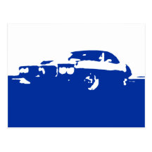Pontiac Firebird, 1969 - azul en la postal ligera