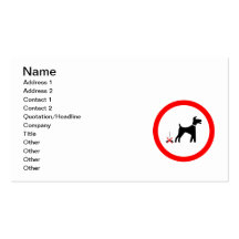 poo del perro del no_fouling_Vector_Clipart Plantilla De Tarjeta Personal