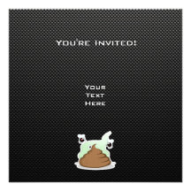 Poo Stinky; Liso Invitaciones Personales