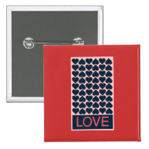Pop Art LOVE Anstecknadelbuttons