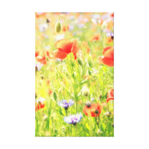 Poppies art impresión de lienzo