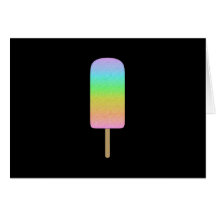 Popsicle del arco iris tarjeta