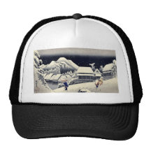 por Ando, Hiroshige Ukiyo-e. Gorros