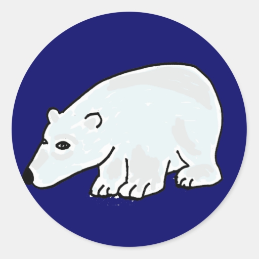 Pegatinas Oso Polar Del Dibujo Animado | Diseños de stickers Oso ...