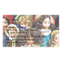 Porción de pequeñas muñecas tarjetas personales