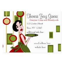 Porción elegante plantillas de tarjetas personales