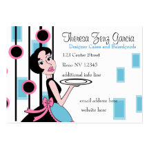 Porción elegante tarjetas de visita