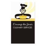 Porción femenina del cocinero que cuece tarjetas d tarjetas de negocio