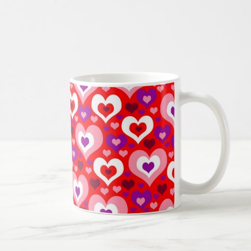 Porciones de corazones taza de café