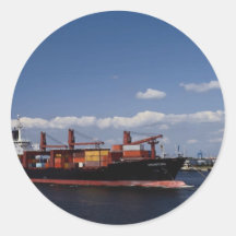 Portacontenedores, puerto de Amberes, Bélgica Etiqueta