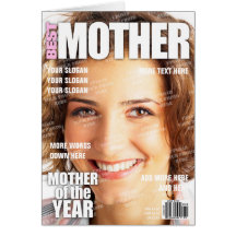 Portada de revista personalizada madre tarjetas