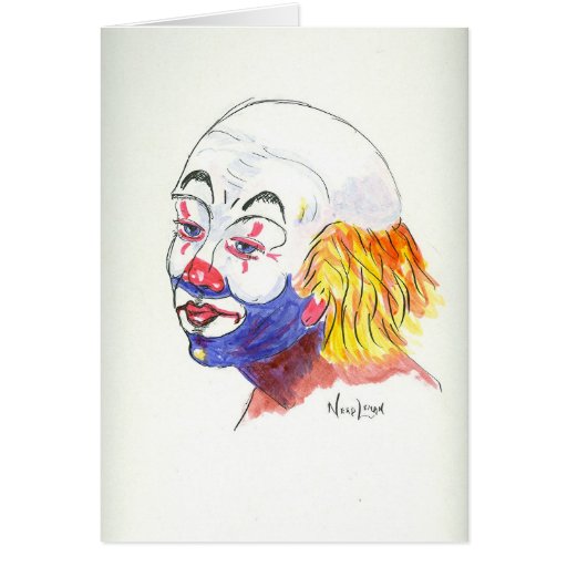 Portait de una serie #1 del payaso felicitaciones