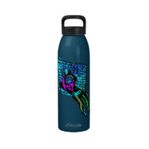 PORTERO AZUL DEL FÚTBOL BOTELLA DE BEBER