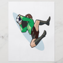 Portero del fútbol tarjetas informativas