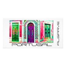Portugal: puertas tarjeta fotografica personalizada