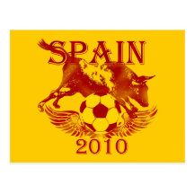 Postal 2010 de España del futbol de los amantes de