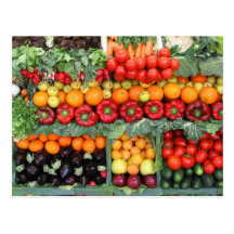 Postal 20 de la fruta y de la comida